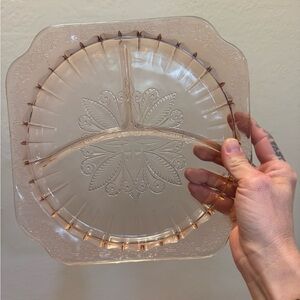 JEANNETTE ADAM PINK DEPRESSION 1930S GRILL PLATES 9.5” SQUARE PRICE PER PLATE